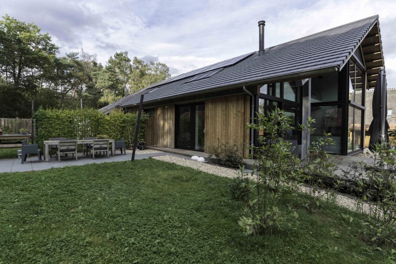 Houtskeletbouw schuurwoning 7 schuurwoning voorkant gezien