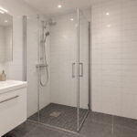 Sfeerimpressie van de badkamer in modulaire woning type 80